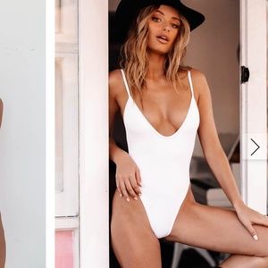 9.0 Swim Day Dream One Piece White Rib